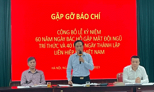 Công bố lễ Kỷ niệm 60 năm Bác Hồ gặp mặt đội ngũ trí thức và ​40 năm ngày thành lập Liên hiệp hội Việt Nam