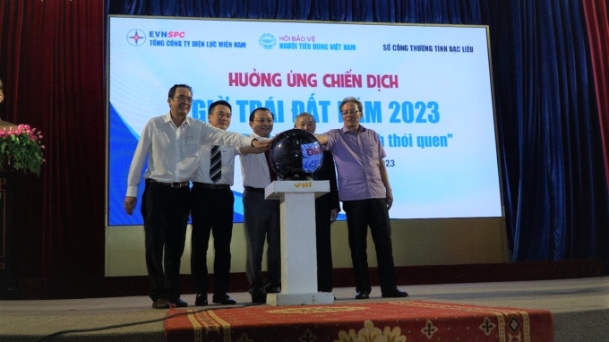 nghi thức hưởng ứng chiến dịch Giờ Trái đất 2023 tại Bạc Liêu