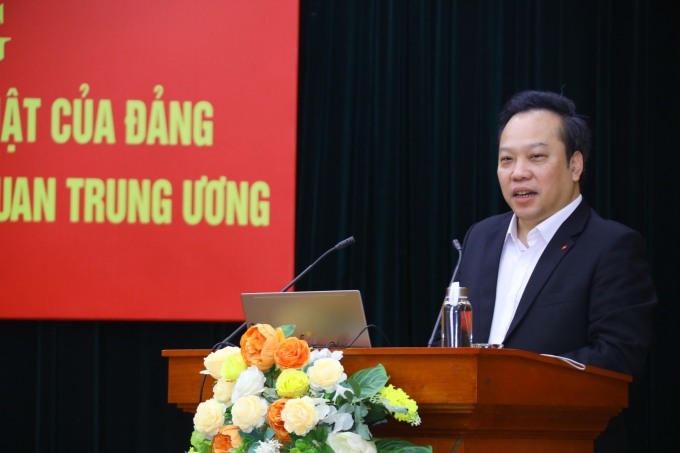 Đồng chí Đỗ Việt Hà phát biểu khai mạc lớp bồi dưỡng.