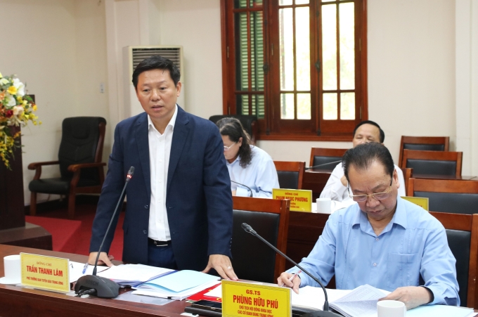 Đồng chí Trần Thanh Lâm, Phó Trưởng ban Tuyên giáo Trung ương phát biểu tại buổi làm việc. (Ảnh: TA)