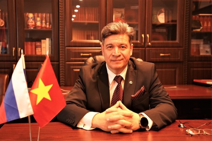 Giáo sư Vladimir Kolotov, nhà Việt Nam học, Viện trưởng Viện Hồ Chí Minh thuộc Đại học tổng hợp Quốc gia St. Petersburg, LB Nga. (Ảnh: Duy Trinh/TTXVN)