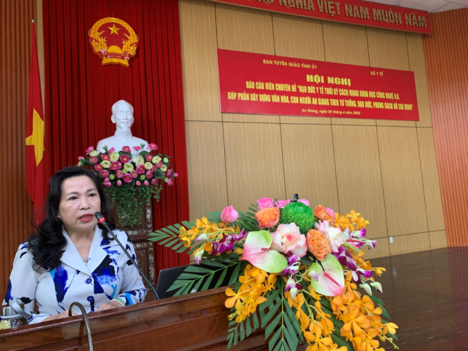 Phó Trưởng Ban Tuyên giáo Tỉnh ủy Thái Thúy Xuân phát biểu khai mạc Hội nghị