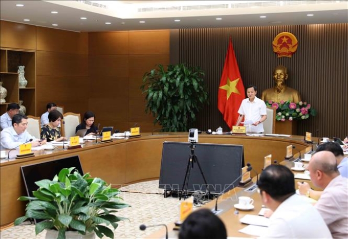 Phó Thủ tướng Lê Minh Khái phát biểu. Ảnh: An Đăng/TTXVN