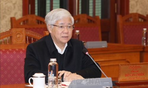 Đồng chí Đỗ Văn Chiến hội kiến Chủ tịch Quốc hội Trung Quốc Triệu Lạc Tế