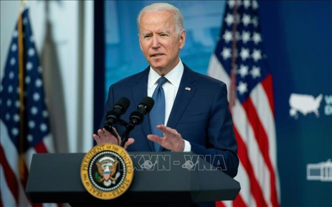 Tổng thống Mỹ Joe Biden phát biểu tại Washington, DC. Ảnh (tư liệu): AFP/TTXVN