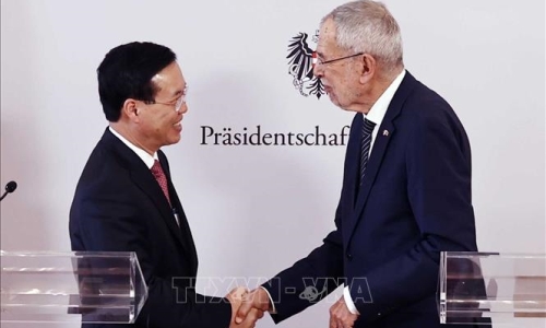 Chủ tịch nước Võ Văn Thưởng hội đàm với Tổng thống Áo và gặp Chủ tịch Thượng viện Áo