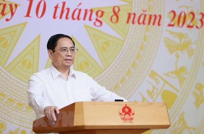 Thủ tướng Phạm Minh Chính chủ trì Phiên họp lần thứ 6 Hội đồng Thi đua - Khen thưởng Trung ương. (Ảnh: TTXVN)