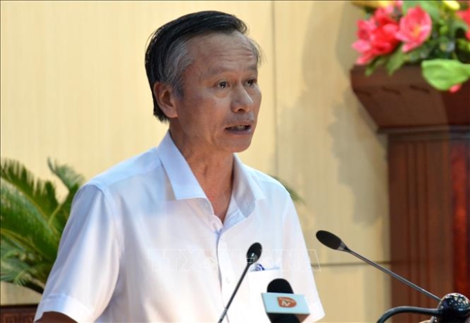 Ông Đoàn Ngọc Hùng Anh, Trưởng Ban Tuyên giáo Thành ủy, Phó Trưởng ban Thường trực Ban Chỉ đạo 35 thành phố Đà Nẵng phát biểu tại Hội nghị.