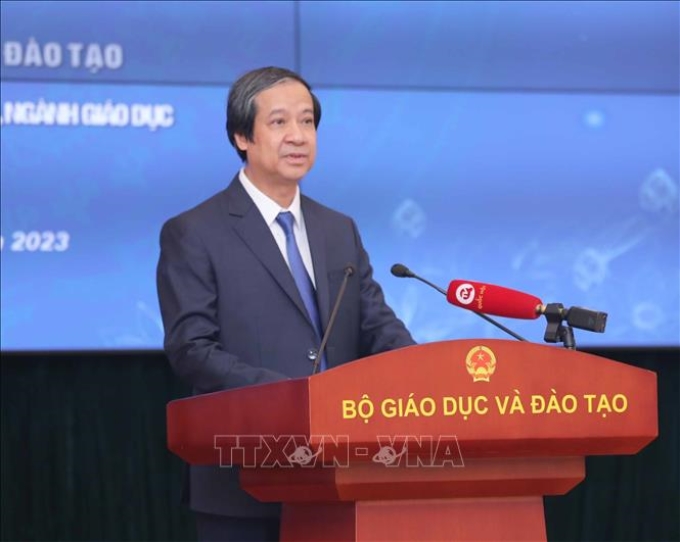 Bộ trưởng Bộ Giáo dục và Đào tạo Nguyễn Kim Sơn. Ảnh: Thanh Tùng/TTXVN