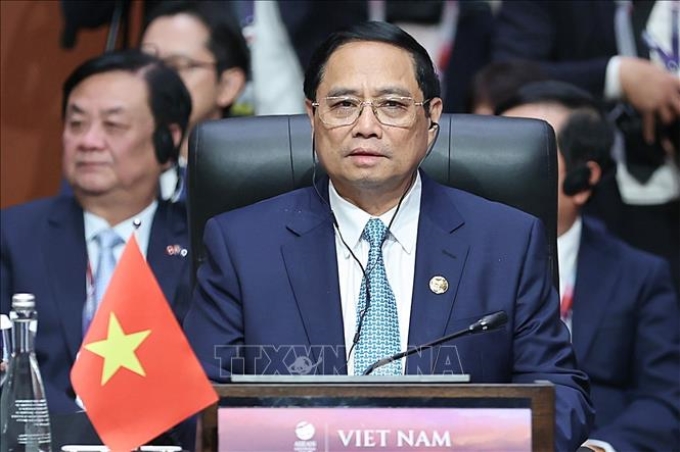 Thủ tướng Phạm Minh Chính dự Hội nghị Cấp cao ASEAN - Liên hợp quốc lần thứ 13. Ảnh: Dương Giang/TTXVN