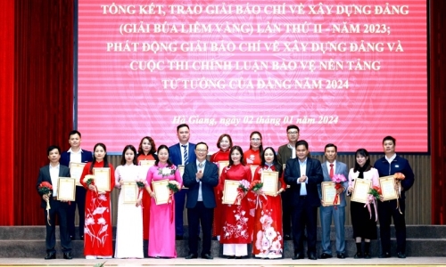 Hà Giang: Trao giải cho 40 tác phẩm báo chí xuất sắc về Xây dựng Đảng