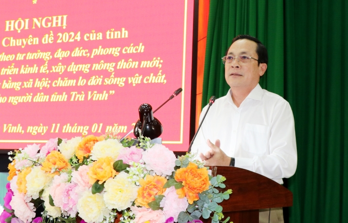 Đồng chí Lâm Minh Đằng, Phó Bí thư Tỉnh uỷ phát biểu chỉ đạo tại Hội nghị