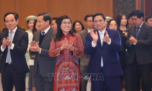 Thủ tướng Phạm Minh Chính gặp mặt Đoàn Ngoại giao nhân dịp Tết cổ truyền
