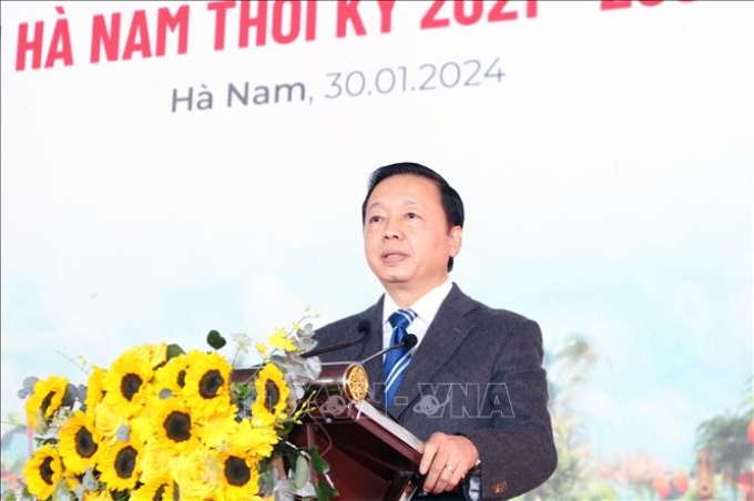 Phó Thủ tướng Chính phủ Trần Hồng Hà phát biểu tại buổi lễ. Ảnh: Đại Nghĩa/TTXVN
