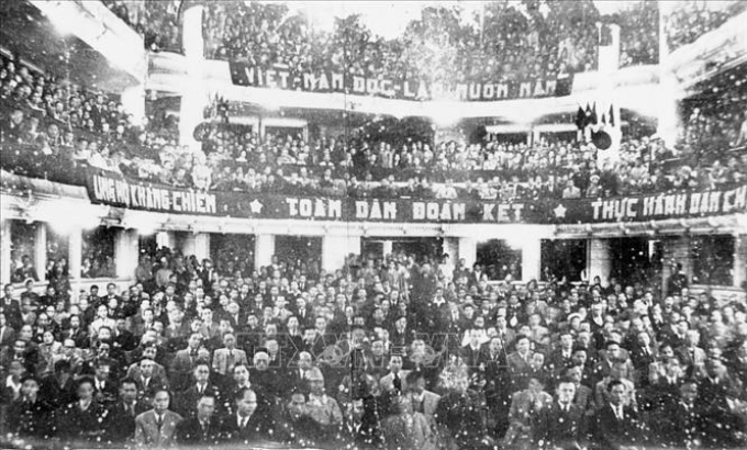 Ngày 2 tháng 3 năm 1946, tại Nhà hát lớn Hà Nội đã diễn ra phiên khai mạc Kỳ họp thứ nhất Quốc hội khóa I. Ảnh tư liệu