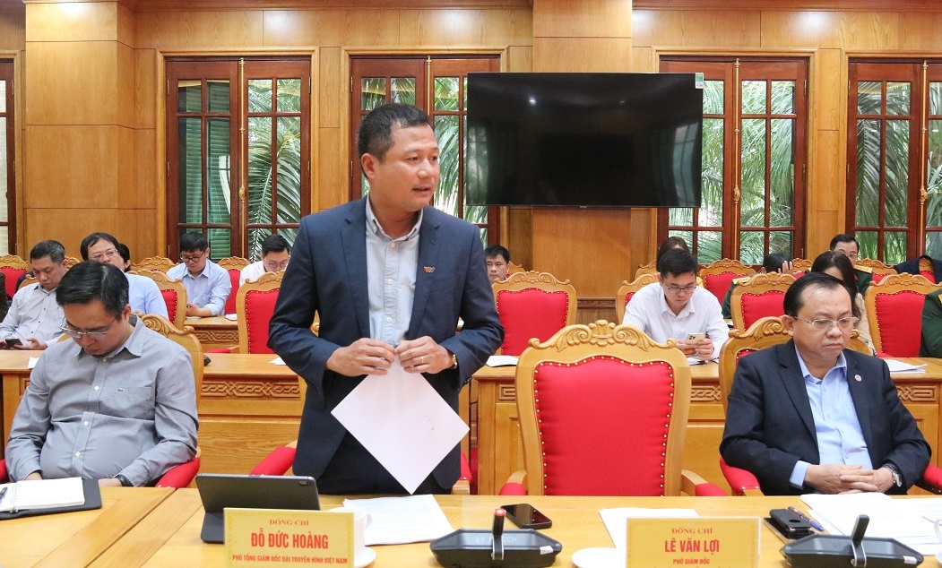 Phó Tổng Giám đốc Đài Truyền hình Việt Nam Đỗ Đức Hoàng phát biểu.