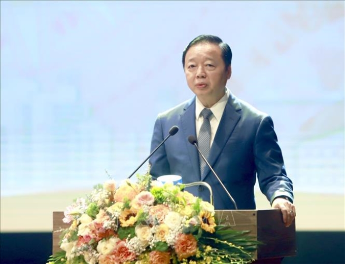 Phó Thủ tướng Chính phủ Trần Hồng Hà phát biểu chỉ đạo tại hội nghị Ảnh: Hoàng Hùng/TTXVN