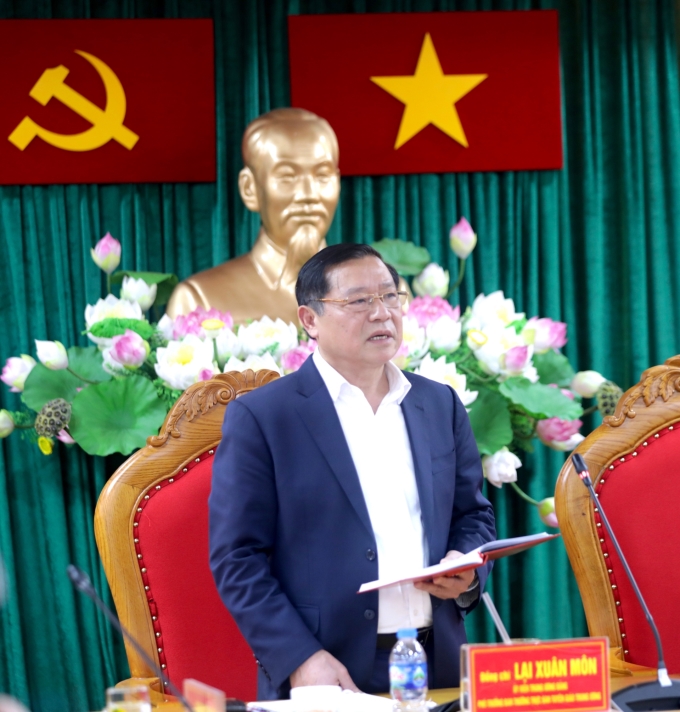 Đồng chí Lại Xuân Môn, Uỷ viên Trung ương Đảng, Phó Trưởng ban Thường trực Ban Tuyên giáo Trung ương phát biểu kết luận.