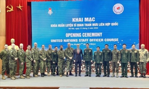 Khai mạc Khóa huấn luyện Sĩ quan tham mưu Liên hợp quốc năm 2024 tại Việt Nam