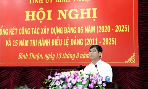 Bình Thuận: Tổng kết 5 năm công tác xây dựng Đảng và 15 năm thi hành Điều lệ Đảng