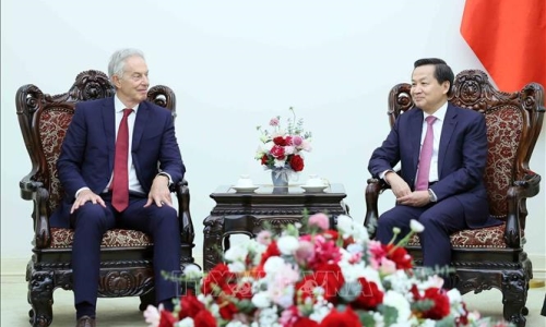 Phó Thủ tướng Lê Minh Khái tiếp cựu Thủ tướng Anh Tony Blair
