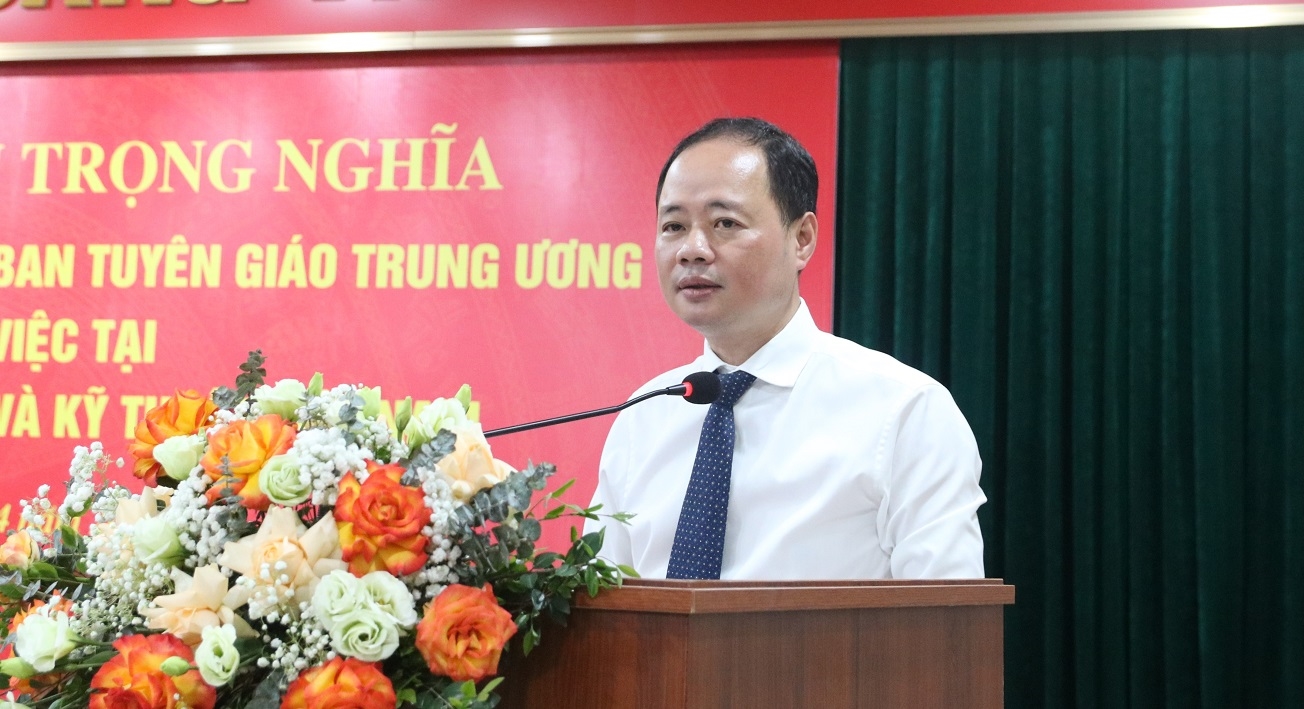 Thứ trưởng Bộ Khoa học và Công nghệ Trần Hồng Thái phát biểu.