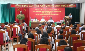 Bí thư Trung ương Đảng, Trưởng Ban Tuyên giáo Trung ương Nguyễn Trọng Nghĩa làm việc với Liên hiệp các Hội Khoa học và Kỹ thuật Việt Nam
