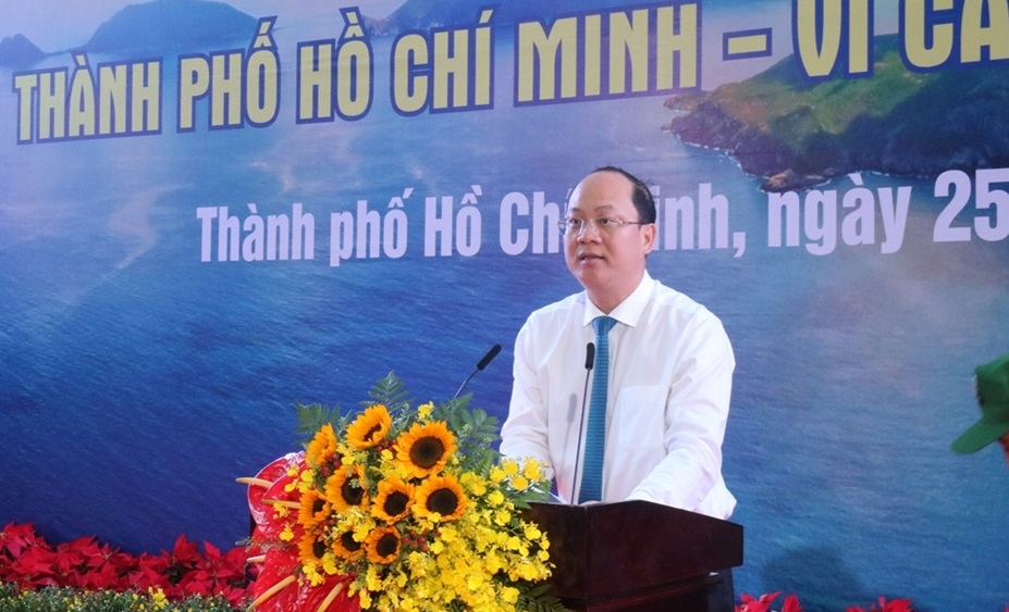 Đồng chí Nguyễn Hồ Hải, Phó Bí thư thường trực Thành ủy Thành phố Hồ Chí Minh phát biểu khai mạc.