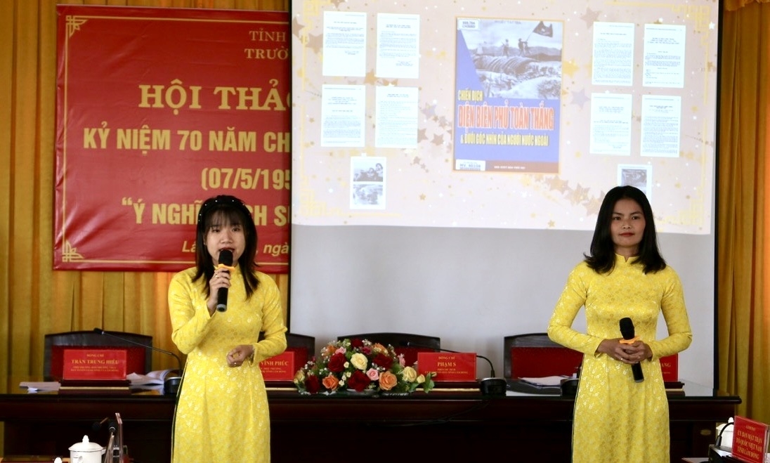 Phần giới thiệu cuốn sách “Chiến dịch Điện Biên Phủ toàn thắng và dưới góc nhìn của người nước ngoài” do Thư viện tỉnh Lâm Đồng trình bày