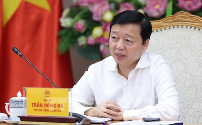 Phó Thủ tướng Chính phủ Trần Hồng Hà phát biểu. (Ảnh: Dương Giang/TTXVN)