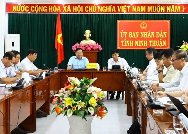 Làm việc với Ủy ban nhân dân tỉnh Ninh Thuận về hình hình cung cấp điện mùa khô và triển khai  các chương trình tiết kiệm điện năm 2024.