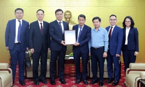 Phó Trưởng ban Tuyên giáo Trung ương Vũ Thanh Mai tiếp xã giao Đoàn đại biểu Ban Liên lạc đối ngoại Trung ương Đảng Cộng sản Trung Quốc