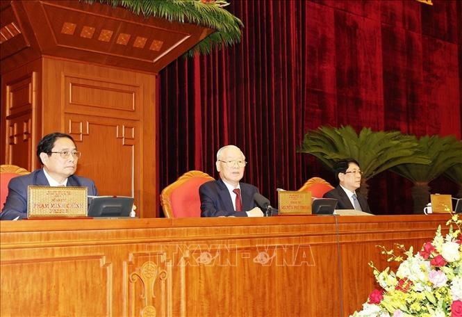 Tổng Bí thư Nguyễn Phú Trọng chủ trì và phát biểu khai mạc hội nghị.