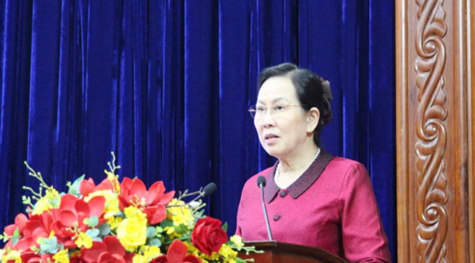 Đồng chí Lê Thị Thủy phát biểu chỉ đạo tại Hội nghị.
