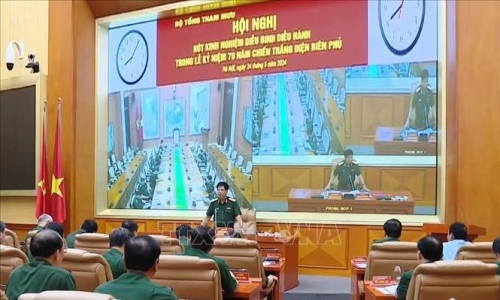 Hội nghị rút kinh nghiệm diễu binh, diễu hành trong Lễ kỷ niệm 70 năm Chiến thắng Điện Biên Phủ
