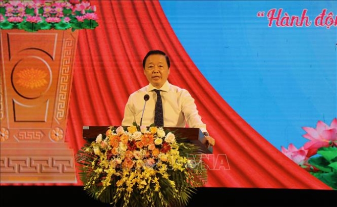 Phó Thủ tướng Chính phủ Trần Hồng Hà phát biểu tại Lễ phát động. (Ảnh: TTXVN)