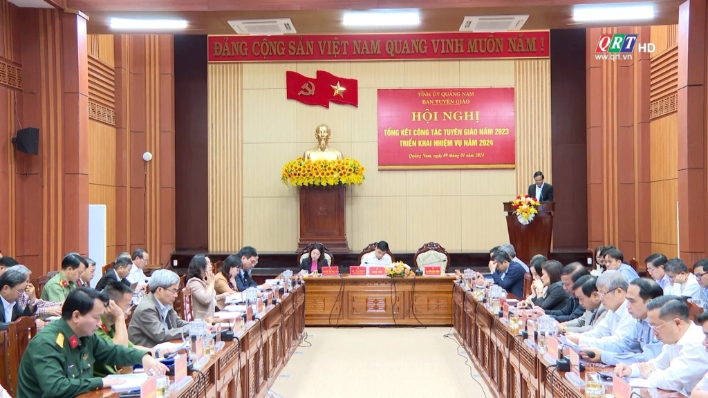 Ban Tuyên giáo Tỉnh ủy Quảng Nam tổ chức hội nghị tổng kết công tác tuyên giáo năm 2023, triển khai nhiệm vụ năm 2024.