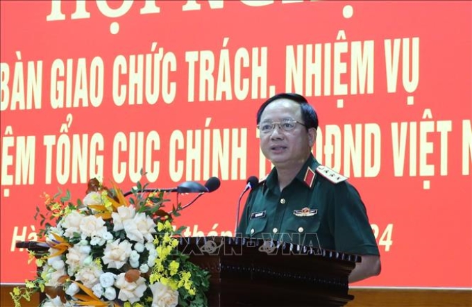 Thượng tướng Trịnh Văn Quyết phát biểu tại Hội nghị. (Ảnh: TTXVN)