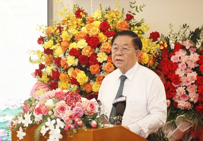 Ủy viên Bộ Chính trị, Bí thư Trung ương Đảng, Trưởng Ban Tuyên giáo Trung ương Nguyễn Trọng Nghĩa phát biểu tại TTXVN.