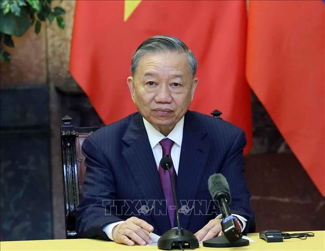 Chủ tịch nước Tô Lâm phát biểu tại cuộc họp báo chung. Ảnh: Nhan Sáng/TTXVN