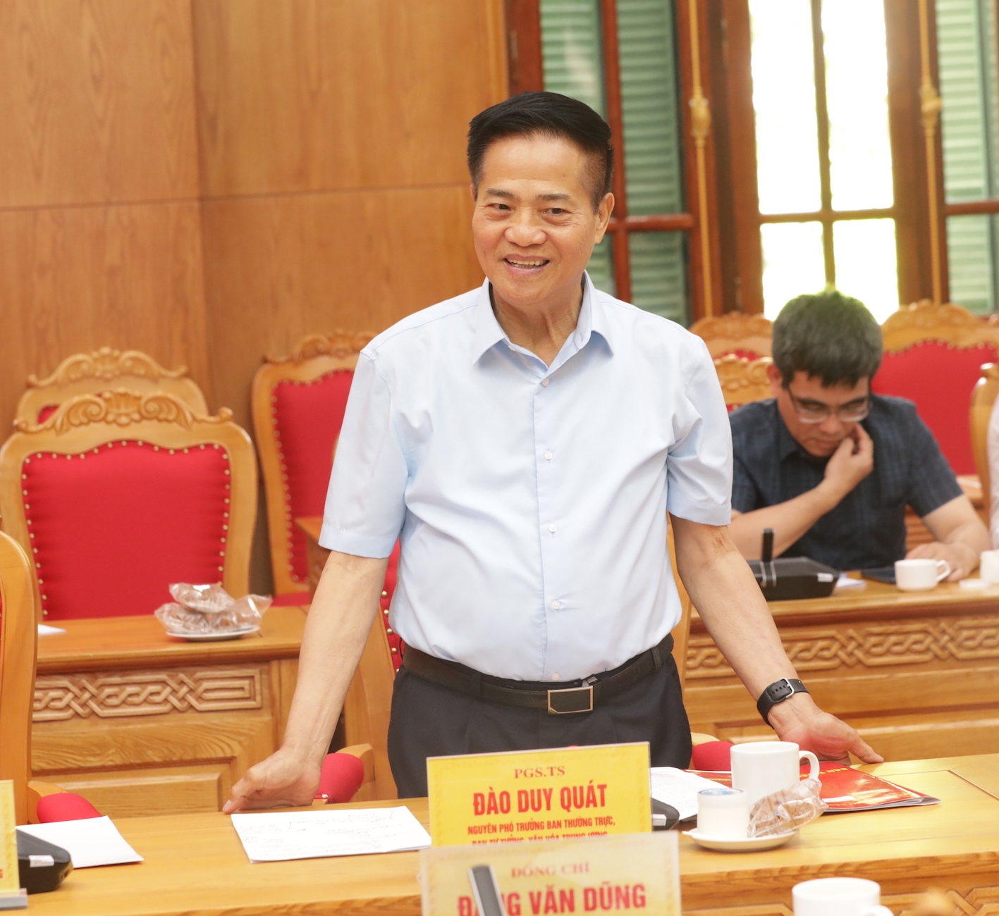 PGS. TS. Đào Duy Quát, nguyên Phó Trưởng ban Thường trực, Ban Tư tưởng – Văn hoá Trung ương phát biểu.