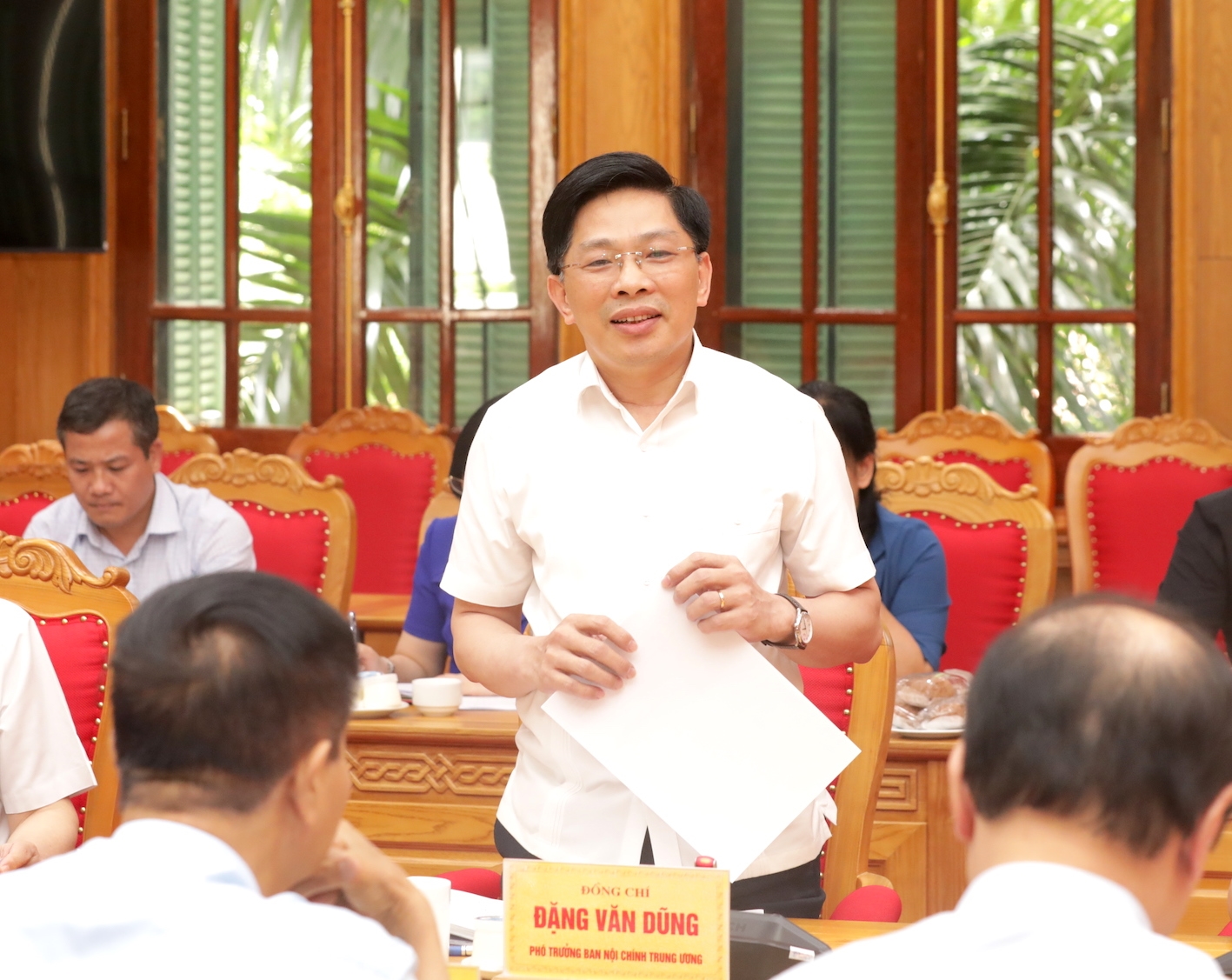 Đồng chí Đặng Văn Dũng, Phó Trưởng ban Nội chính Trung ương phát biểu.