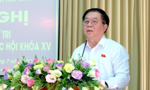 Trưởng ban Tuyên giáo Trung ương Nguyễn Trọng Nghĩa tiếp xúc cử tri tại tỉnh Tây Ninh