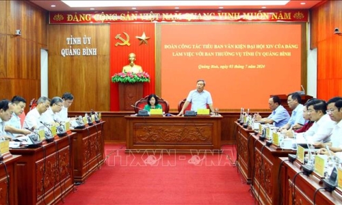 Tiểu ban Văn kiện Đại hội XIV của Đảng làm việc tại Quảng Bình