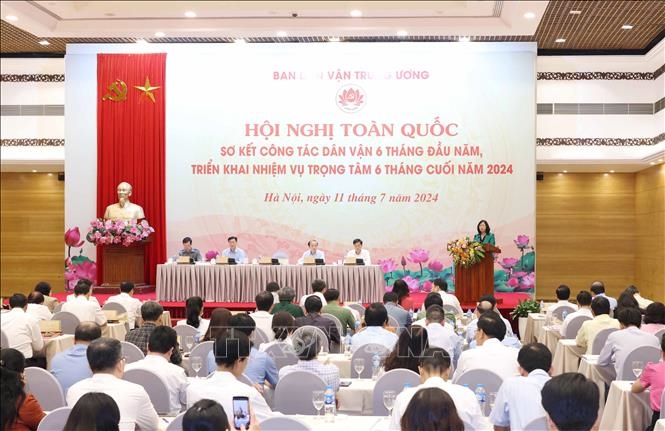 Hội nghị toàn quốc sơ kết công tác dân vận 6 tháng đầu năm, triển khai nhiệm vụ 6 tháng cuối năm 2024.