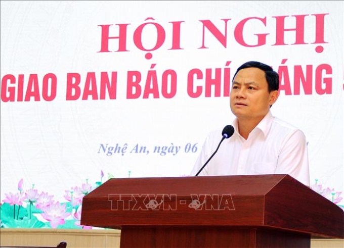 Đồng chí Phạm Ngọc Cảnh, Phó Trưởng ban Tuyên giáo Tỉnh ủy Nghệ An: Quy định 144 củng cố, phát triển niềm tin yêu của nhân dân đối với Đảng. (Ảnh: TTXVN)