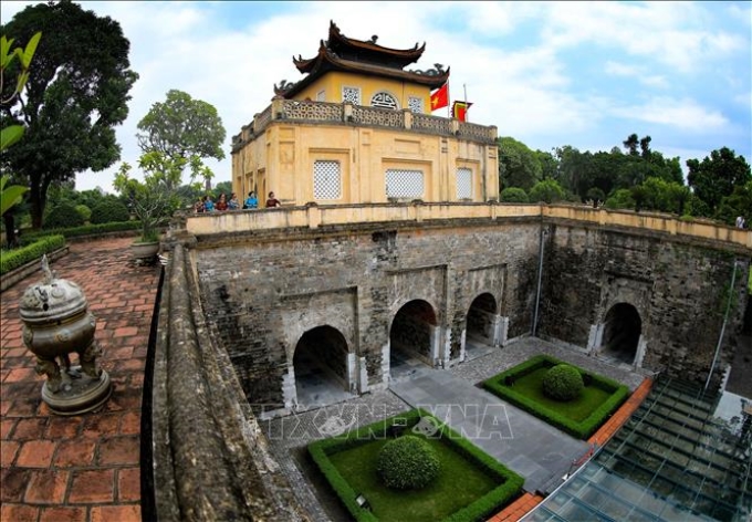 Đoan Môn là cửa chính phía Nam vào Hoàng thành Thăng Long được xây dựng vào thời nhà Lê Trung Hưng được tu sửa vào thời nhà Nguyễn. Ảnh tư liệu, minh họa: TTXVN