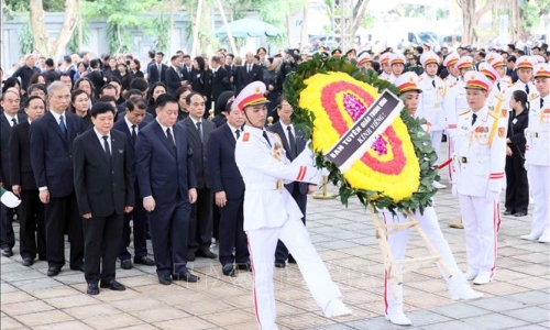 Các đoàn ban, bộ ngành, tổ chức chính trị - xã hội viếng Tổng Bí thư Nguyễn Phú Trọng tại Nhà tang lễ Quốc gia