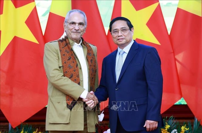 Thủ tướng Phạm Minh Chính và Tổng thống Timor-Leste Jose Ramos-Horta. (Ảnh: TTXVN)