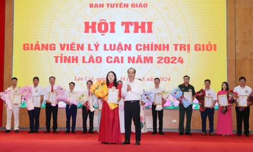 Lào Cai: Hội thi Giảng viên lý luận chính trị giỏi cấp tỉnh đạt kết quả cao, thành công tốt đẹp